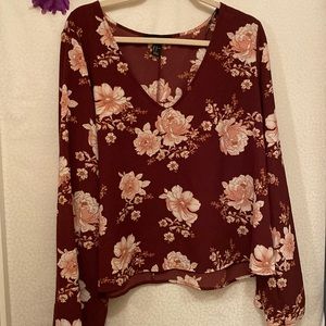 2x floral print blouse from Forever 21